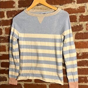 Striped Blue and White Long Sleeve light sweater